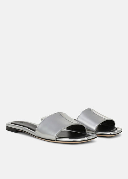 Valeria Metallic Leather Slide Sandal in Sandals | VINCE Women