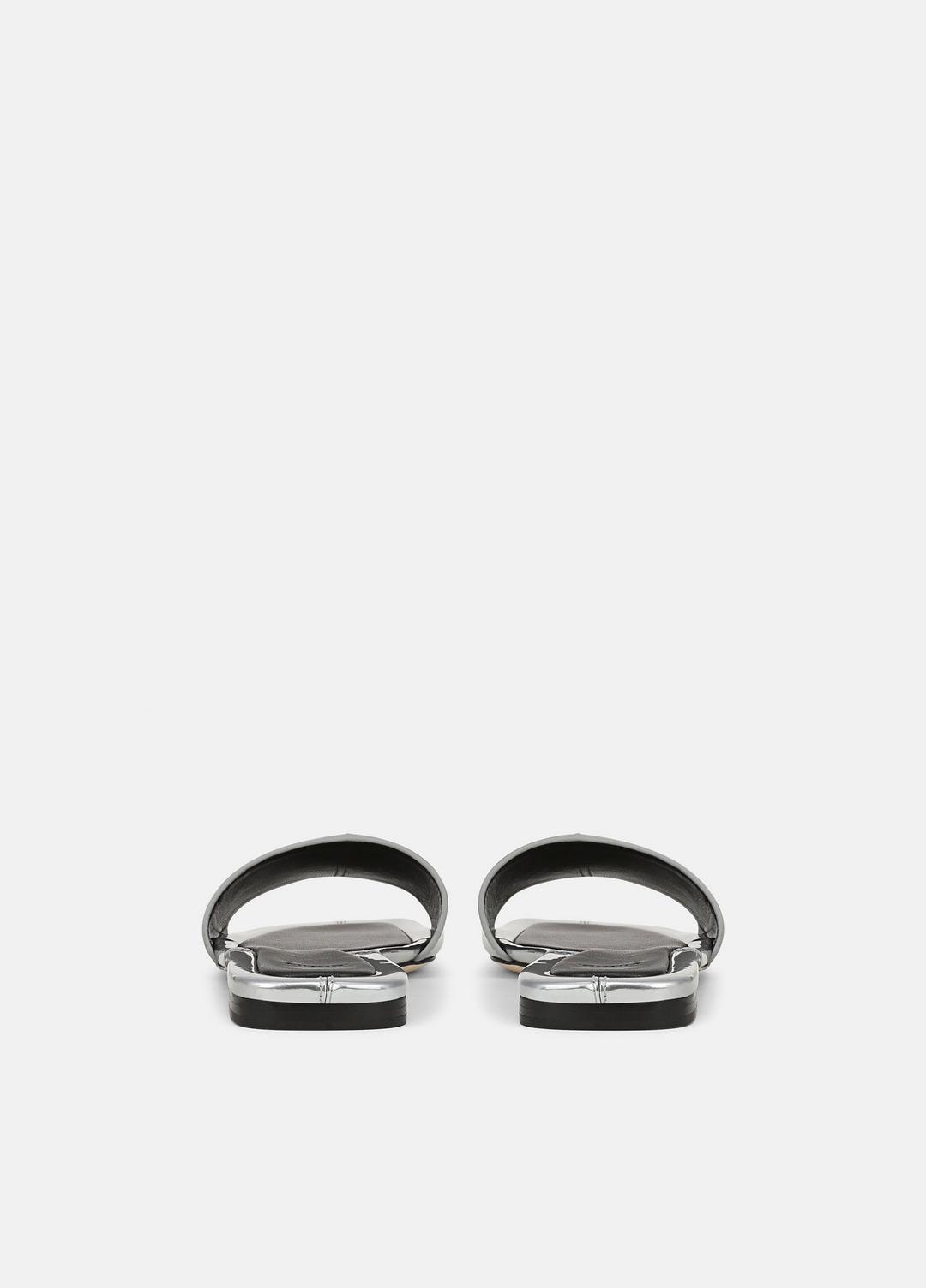 Valeria Metallic Leather Slide Sandal in Sandals | VINCE Women