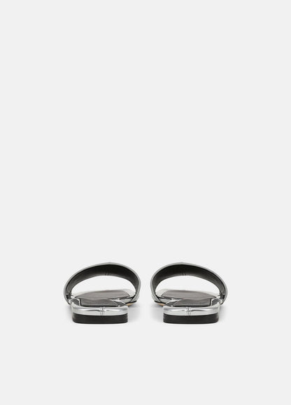 Valeria Metallic Leather Slide Sandal in Sandals | VINCE Women