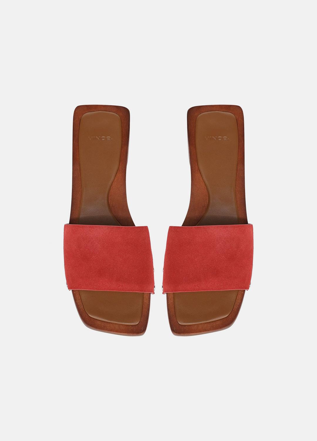 Barbara Leather Slide Sandal in Sandals | VINCE Women