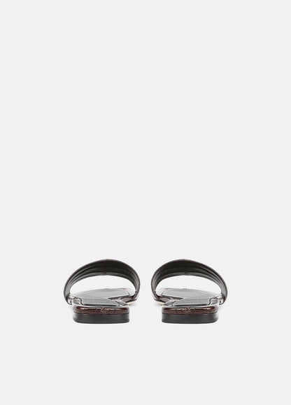 Valeria Croc-Embossed Leather Slide Sandal in Sandals | VINCE Women