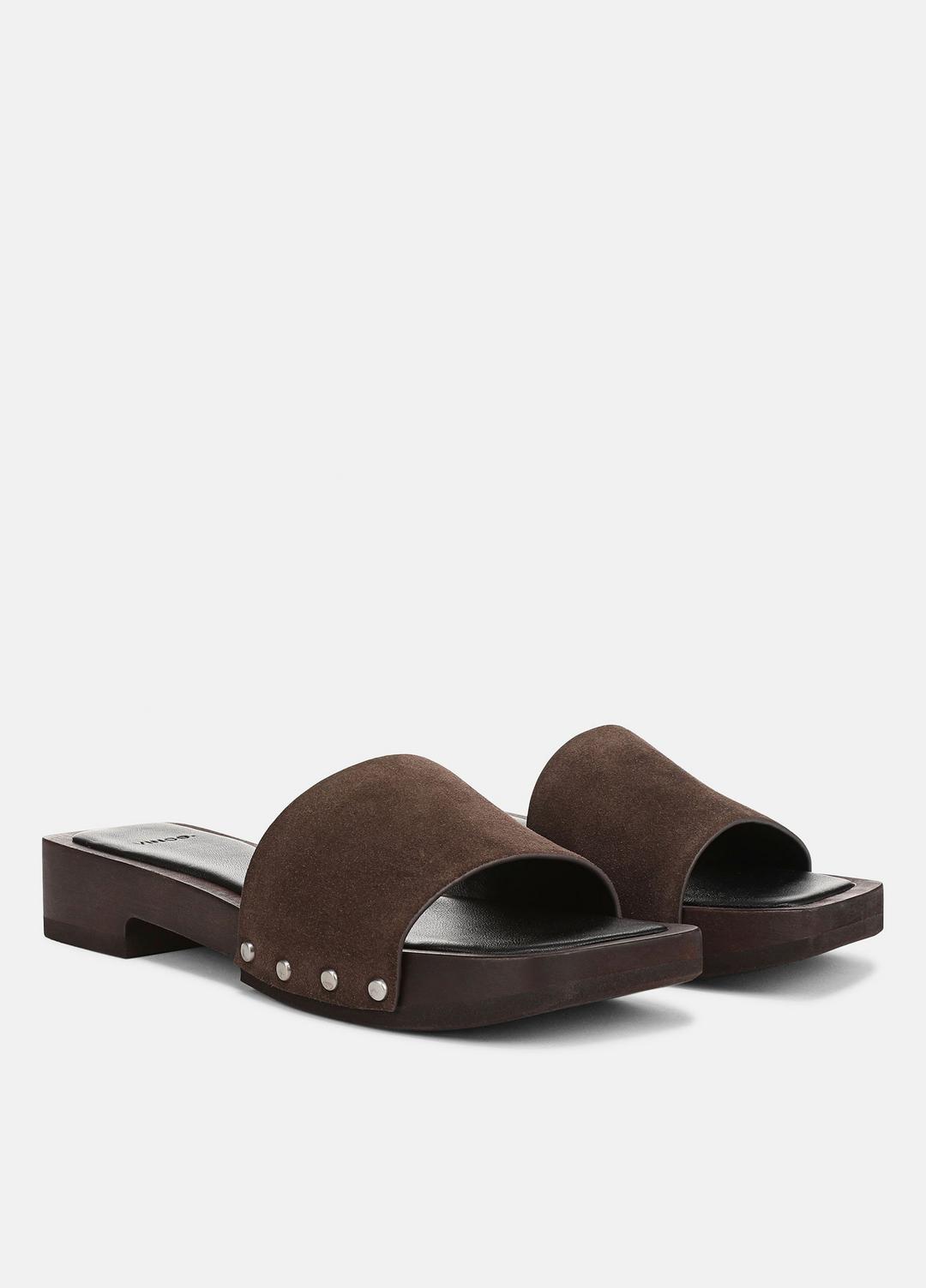 Barbara Leather Slide Sandal in Sandals | VINCE Women