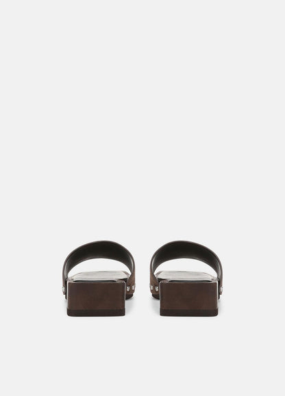 Barbara Leather Slide Sandal in Sandals | VINCE Women