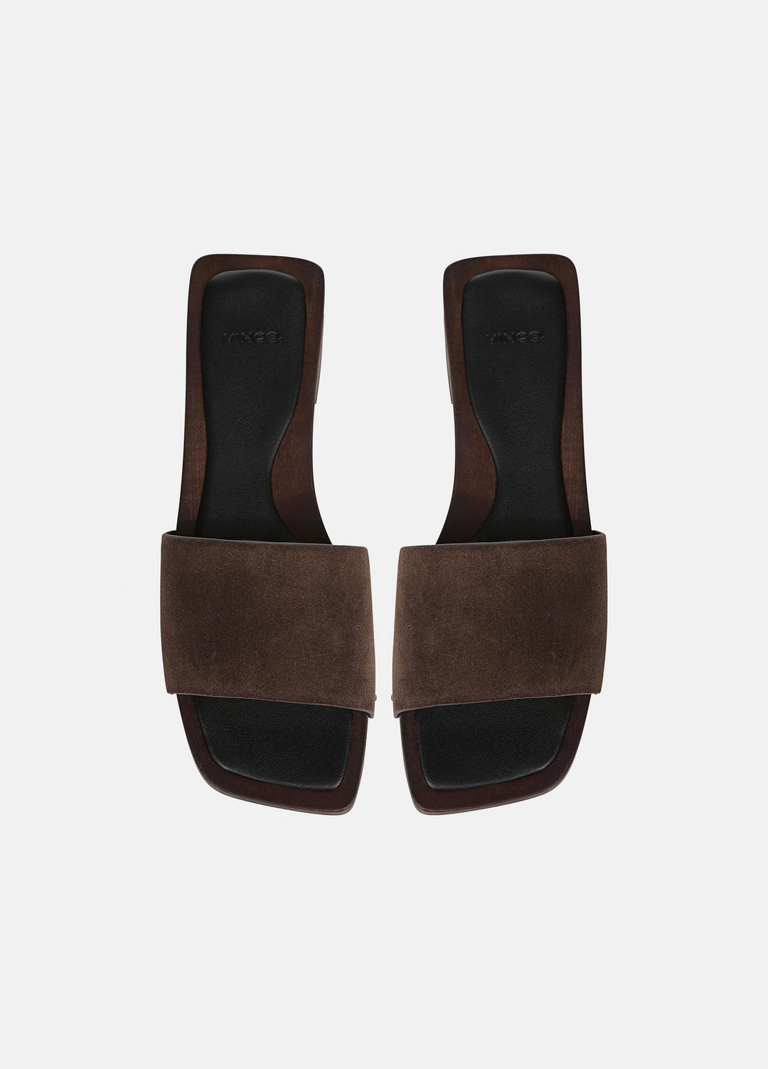 Barbara Leather Slide Sandal in Sandals | VINCE Women