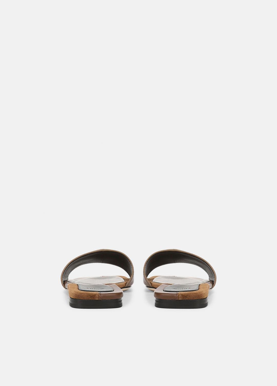 Valeria Leather & Suede Slide Sandal in Sandals | VINCE Women