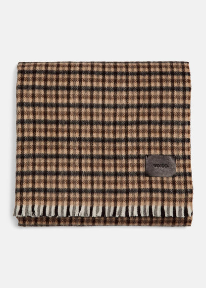 Gingham Wool-Cashmere Oversized Wrap in Scarves & Hats | VINCE Women