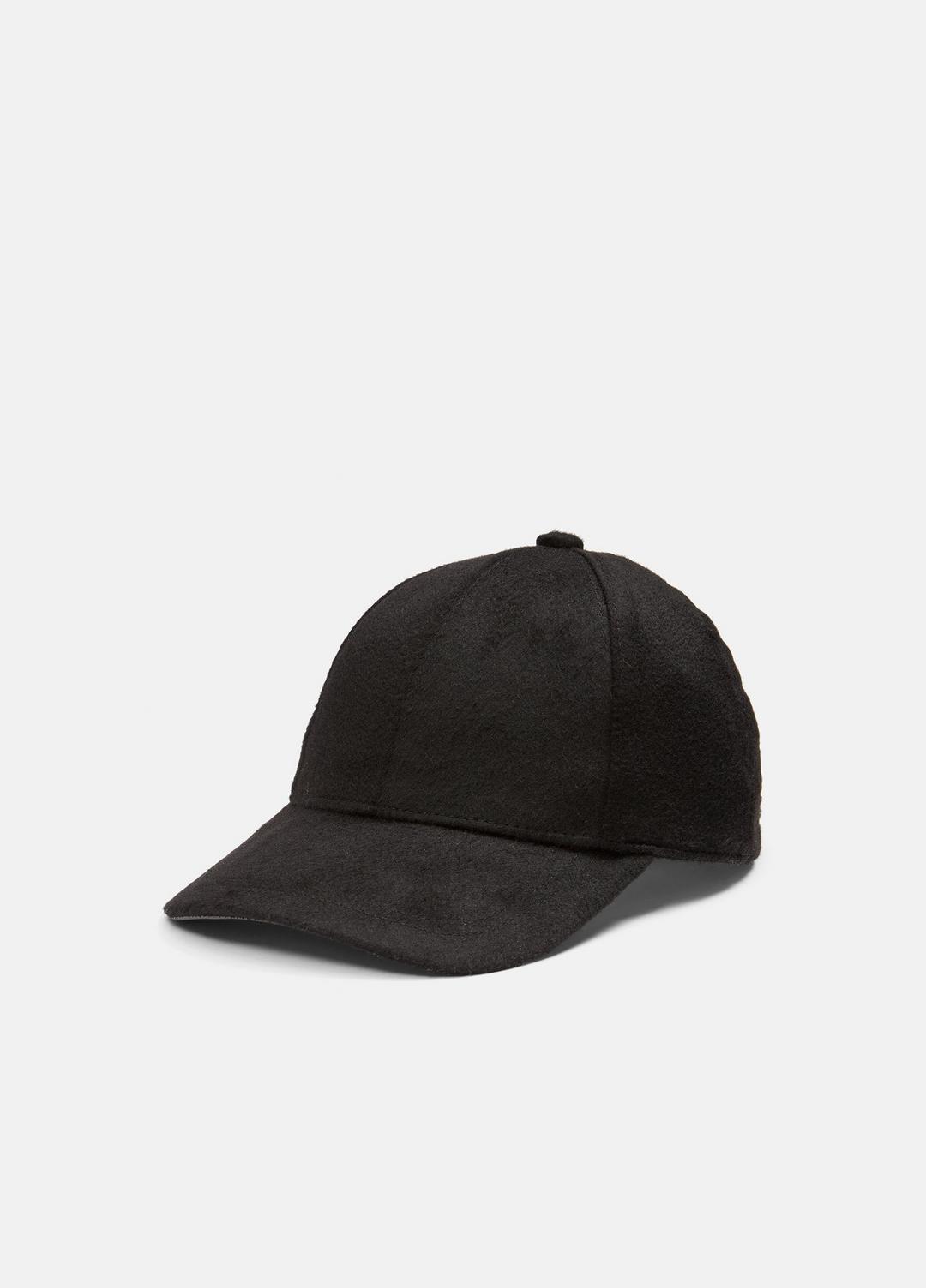 Leather-Trim Cashmere Baseball Cap in Scarves & Hats | VINCE Women
