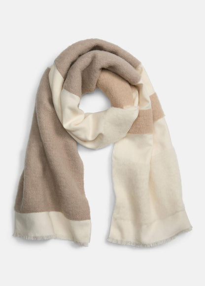 Brushed Alpaca-Blend Colorblock Scarf in Scarves & Hats | VINCE Women