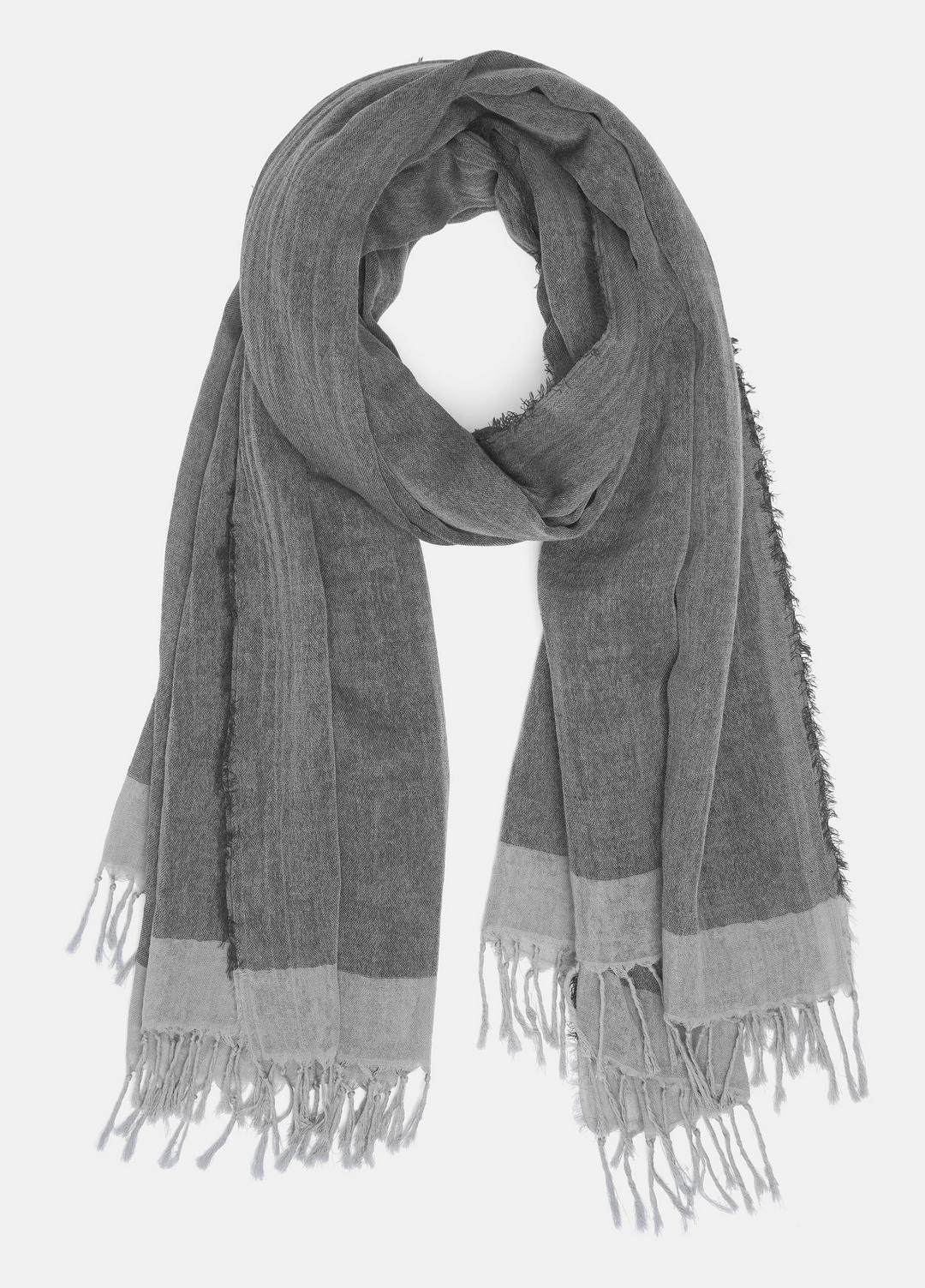 Border-Stripe Cotton Scarf in Scarves & Hats | VINCE Women