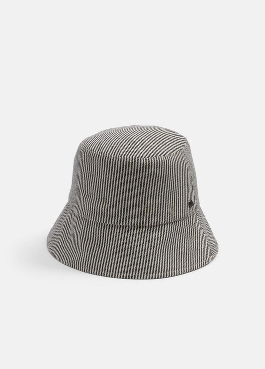 Stripe Cotton Canvas Bucket Hat in Scarves & Hats | VINCE Women