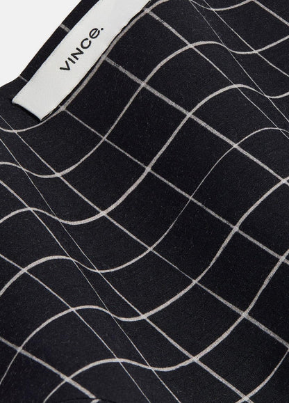 Trellis Plaid Cotton-Blend Headkerchief in Scarves & Hats | VINCE Women