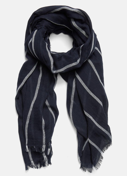 Cotton Gauze Awning Stripe Scarf in Scarves & Hats | VINCE Women