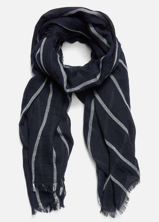 Cotton Gauze Awning Stripe Scarf in Scarves & Hats | VINCE Women