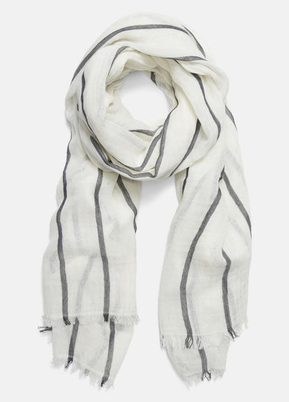 Cotton Gauze Awning Stripe Scarf in Scarves & Hats | VINCE Women