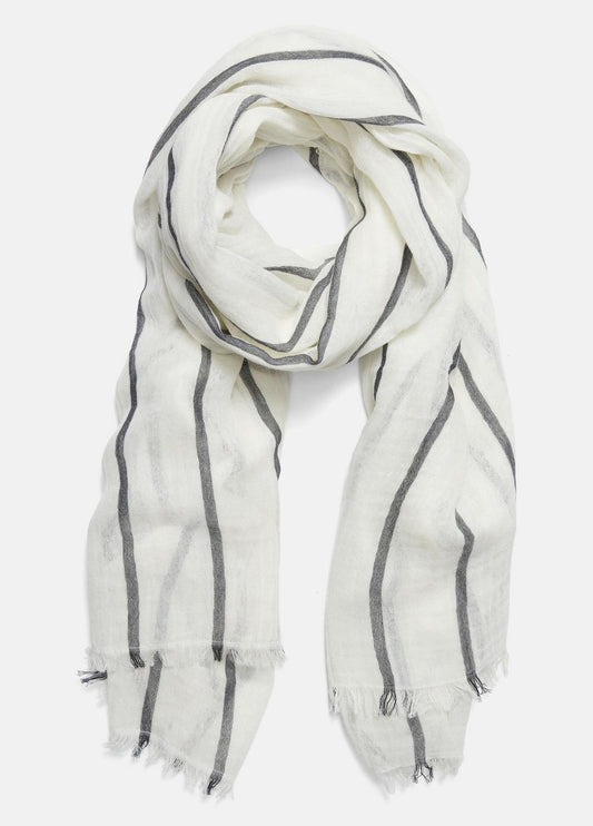 Cotton Gauze Awning Stripe Scarf in Scarves & Hats | VINCE Women