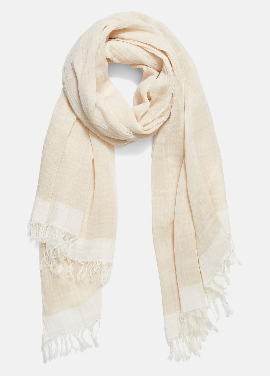 Border-Stripe Cotton Scarf in Scarves & Hats | VINCE Women