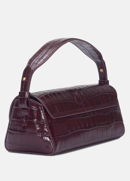 Sabrina Croc-Embossed Leather Mini Top-Handle Bag in Handbags | VINCE Women