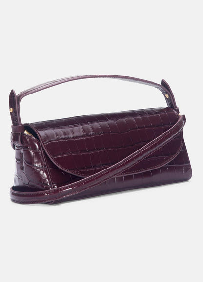 Sabrina Croc-Embossed Leather Mini Top-Handle Bag in Handbags | VINCE Women