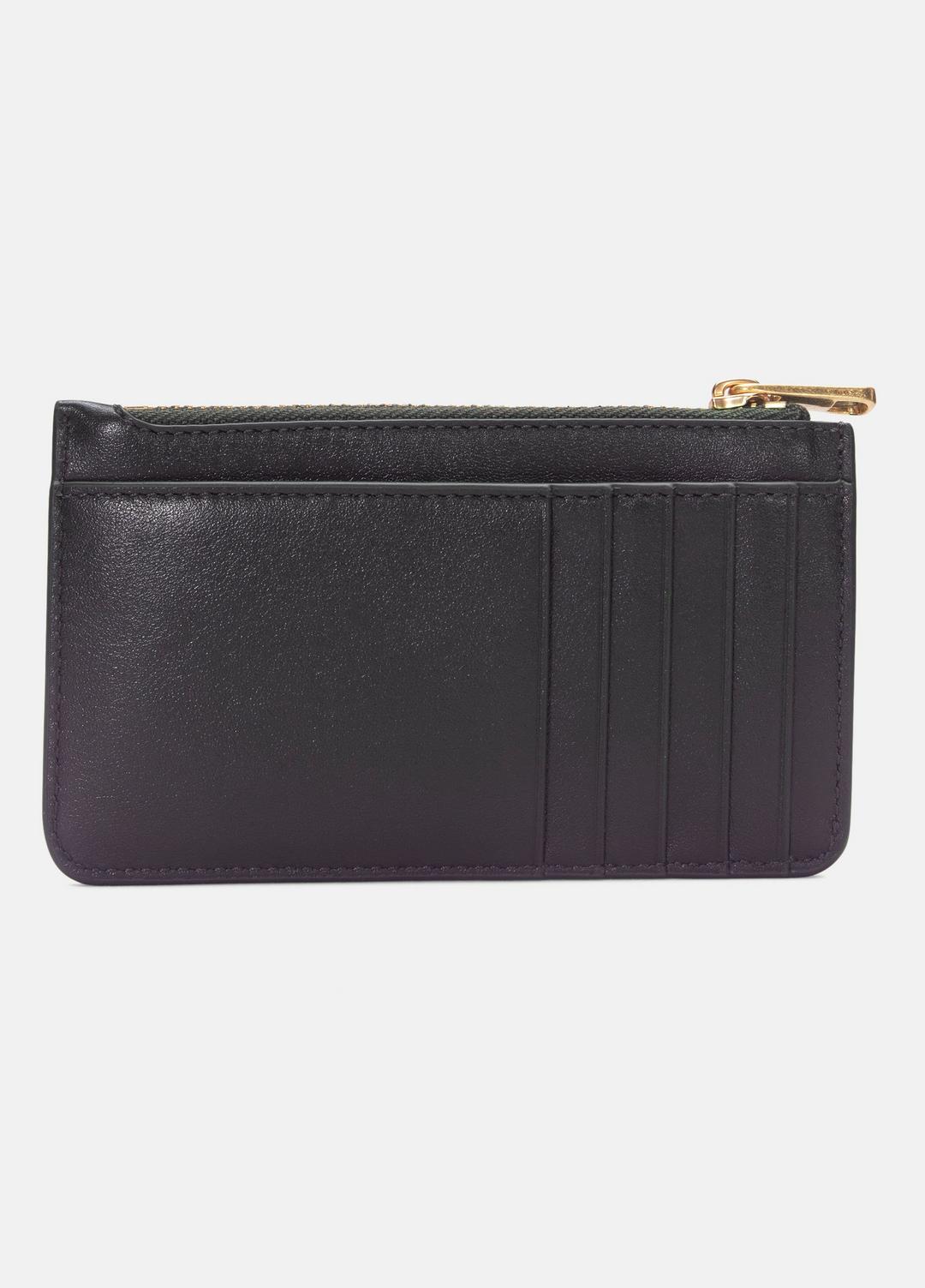 Leather Zip-Top Card Case in Handbags | VINCE Women