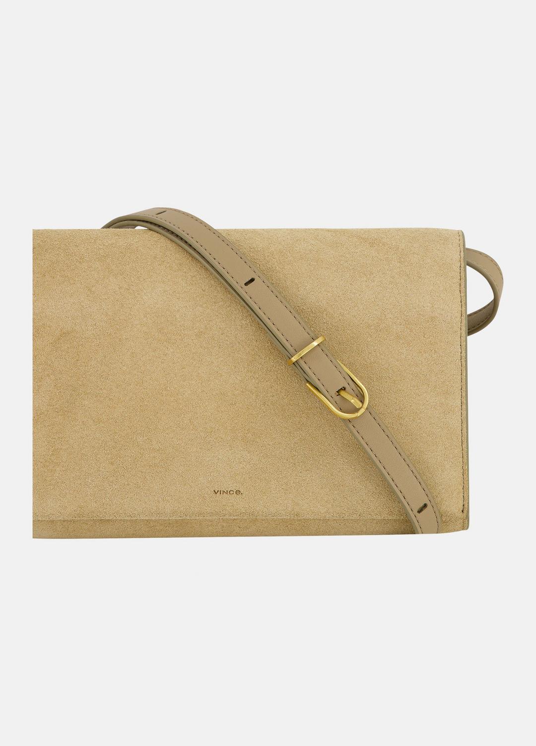 Suede Crossbody Wallet in Leather & Suede | VINCE Women