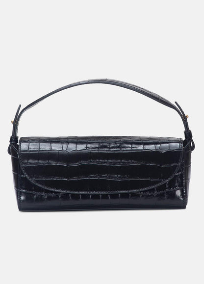 Sabrina Croc-Embossed Leather Mini Top-Handle Bag in Handbags | VINCE Women