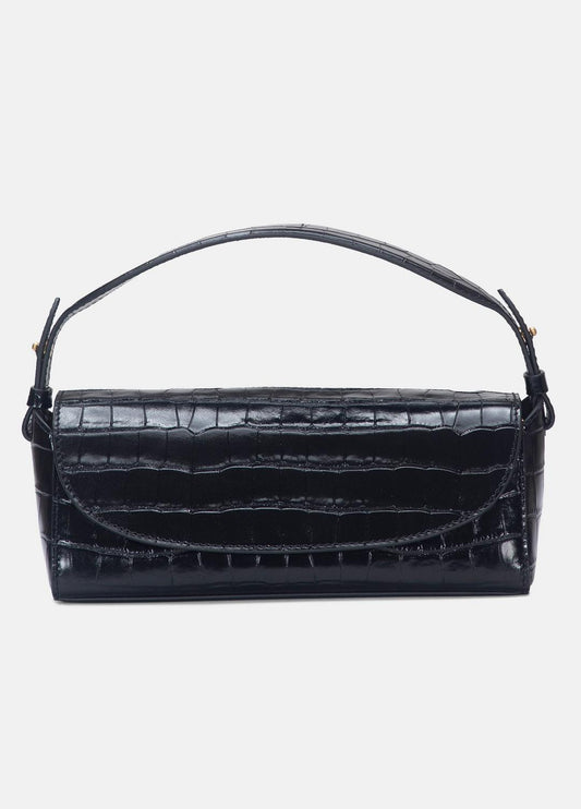 Sabrina Croc-Embossed Leather Mini Top-Handle Bag in Handbags | VINCE Women