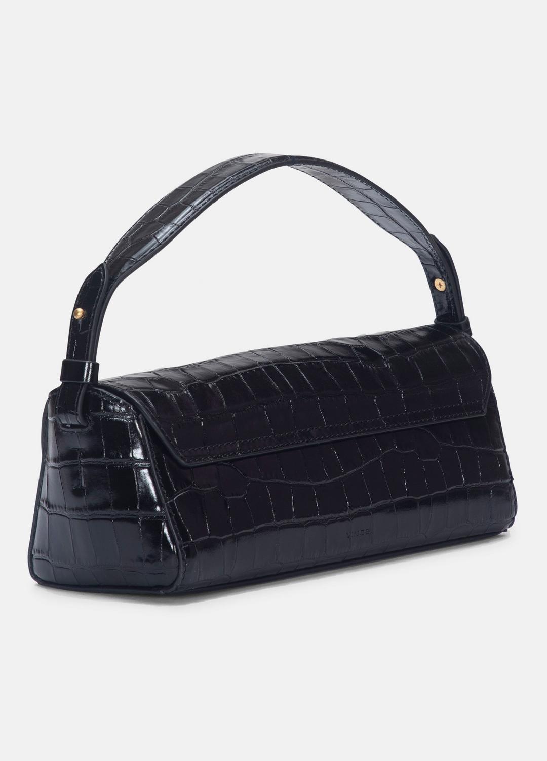Sabrina Croc-Embossed Leather Mini Top-Handle Bag in Handbags | VINCE Women