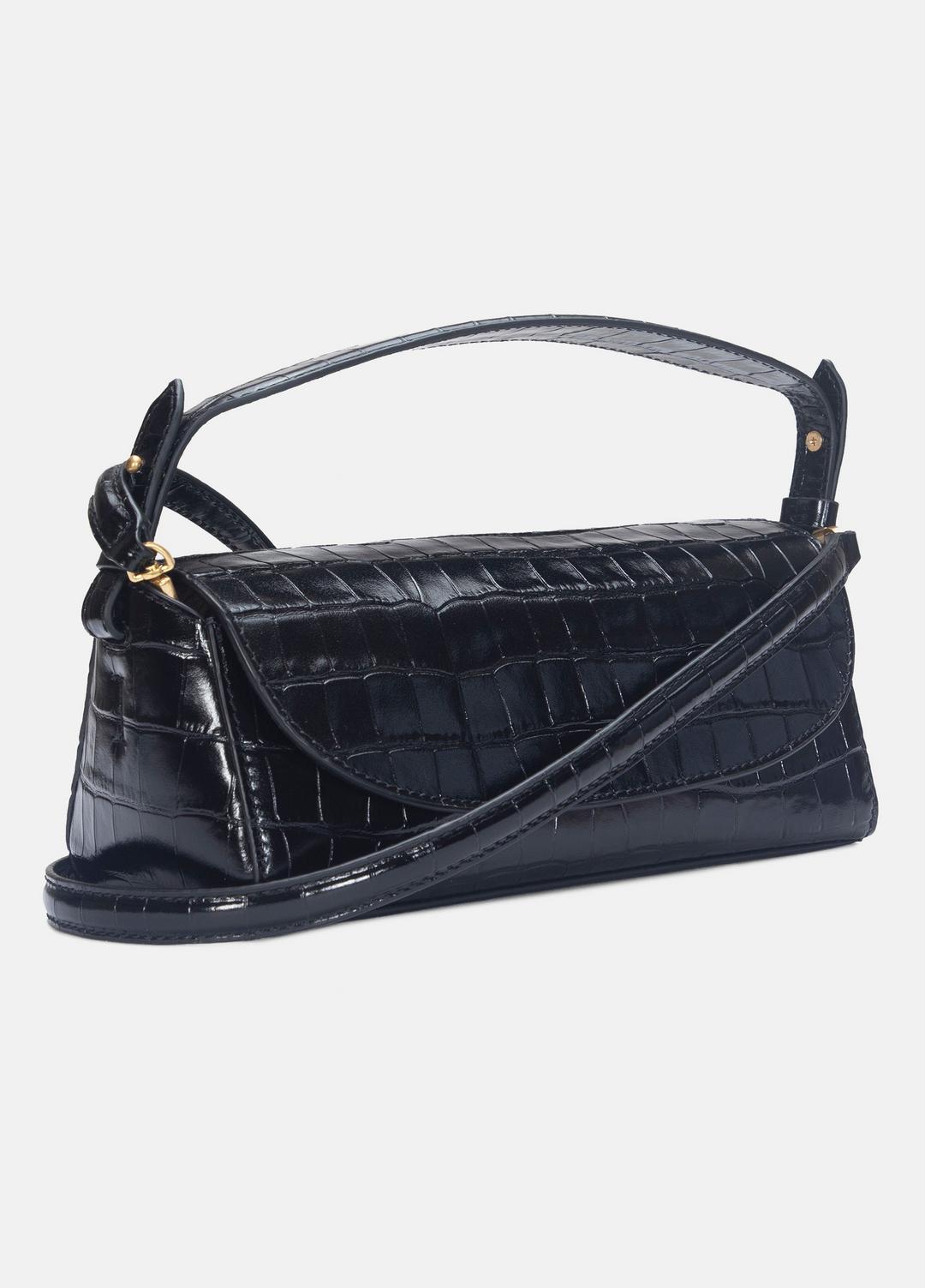 Sabrina Croc-Embossed Leather Mini Top-Handle Bag in Handbags | VINCE Women