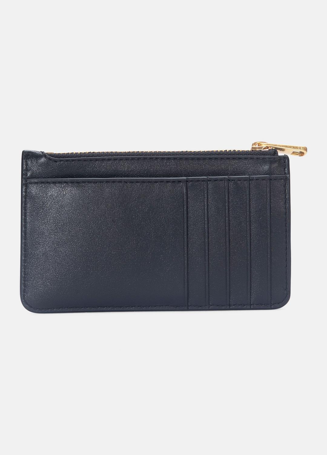 Leather Zip-Top Card Case in Handbags | VINCE Women