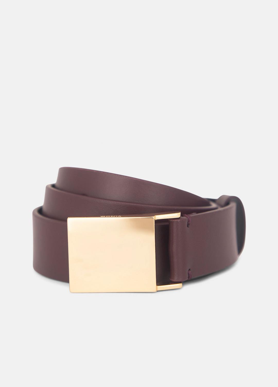 Women's 30mm Plaque Leather Belt in Belts | VINCE Women