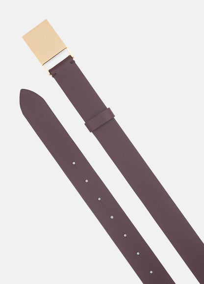 Women's 30mm Plaque Leather Belt in Belts | VINCE Women
