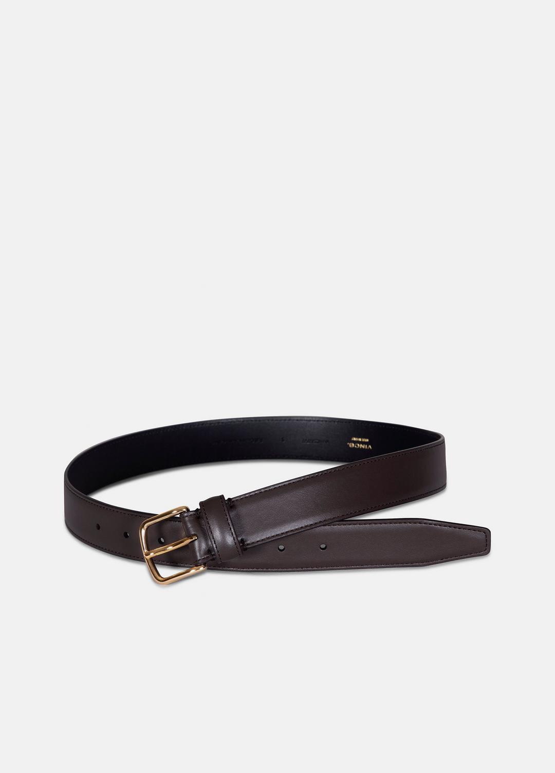 Women’s 32mm Stitched Leather Belt in Belts | VINCE Women