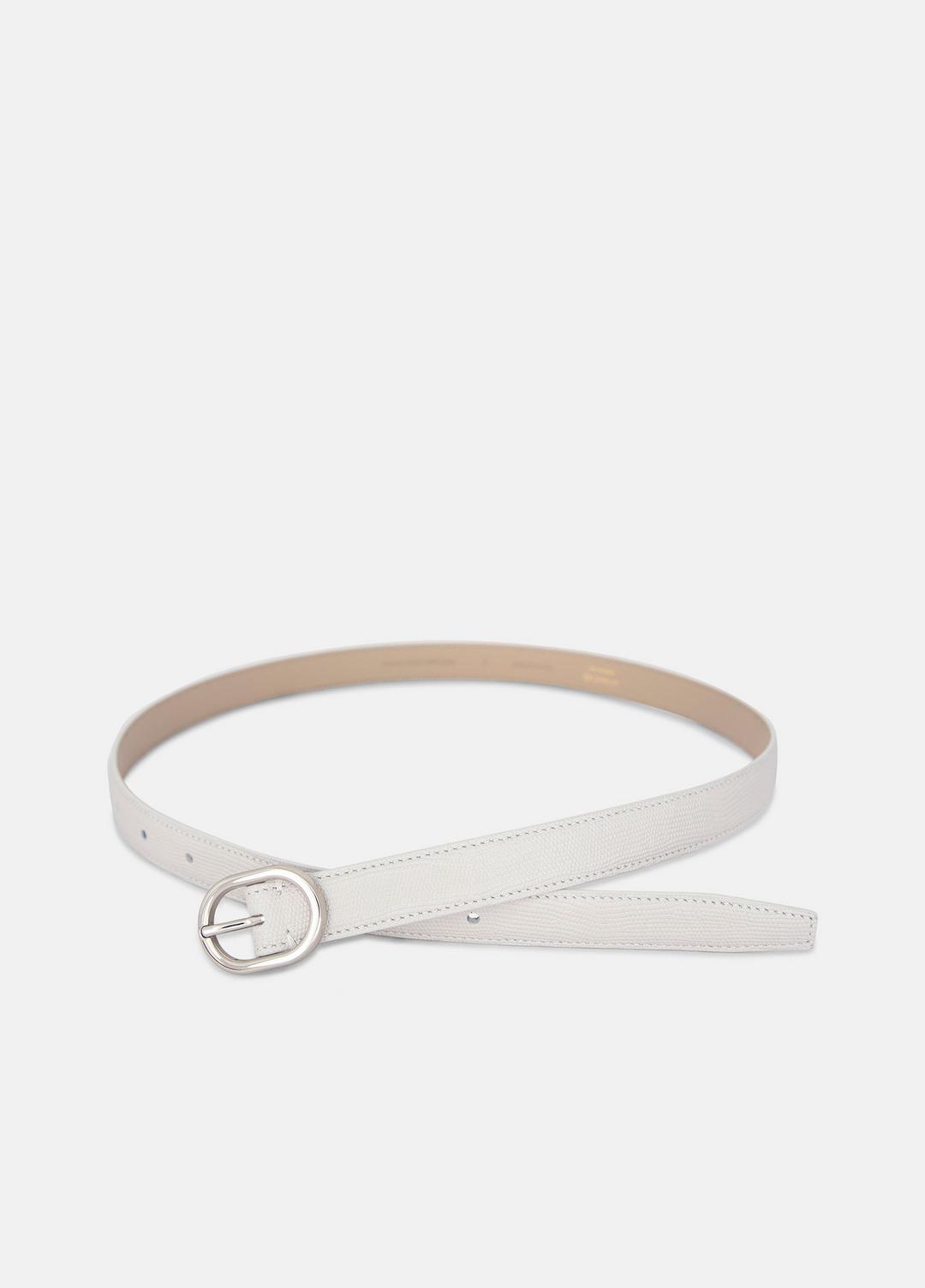Women’s 20mm Stitched Lizard-Embossed Leather Belt in Belts | VINCE Women