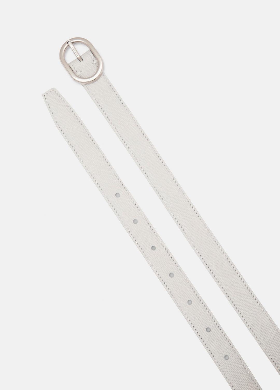 Women’s 20mm Stitched Lizard-Embossed Leather Belt in Belts | VINCE Women