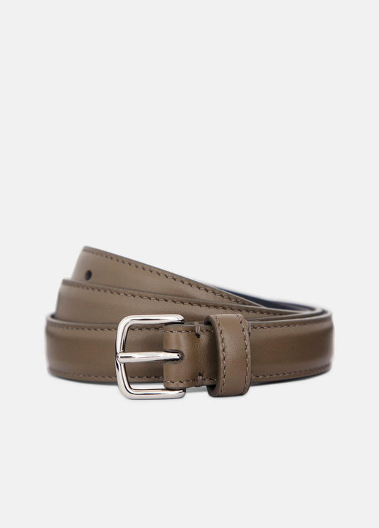 Women’s 20mm Stitched Leather Belt in Belts | VINCE Women