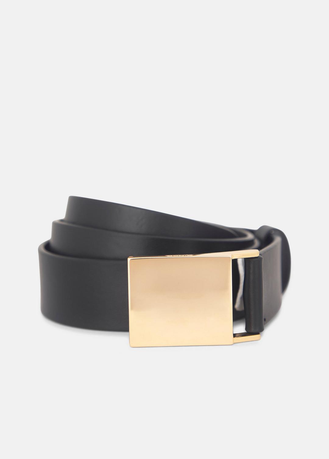 Women's 30mm Plaque Leather Belt in Belts | VINCE Women