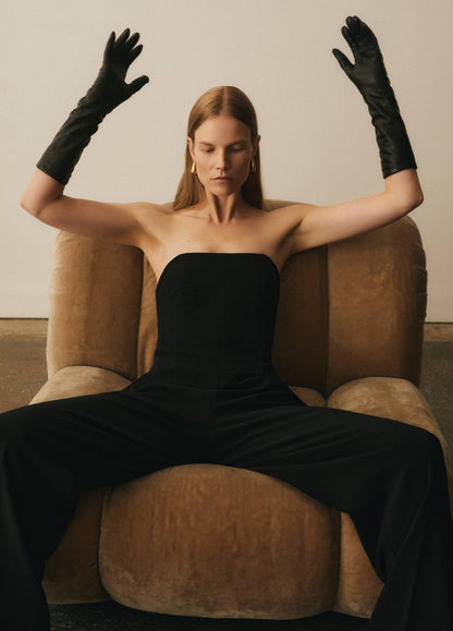 Cashmere-Lined Medium Leather Glove in Gloves | VINCE Women