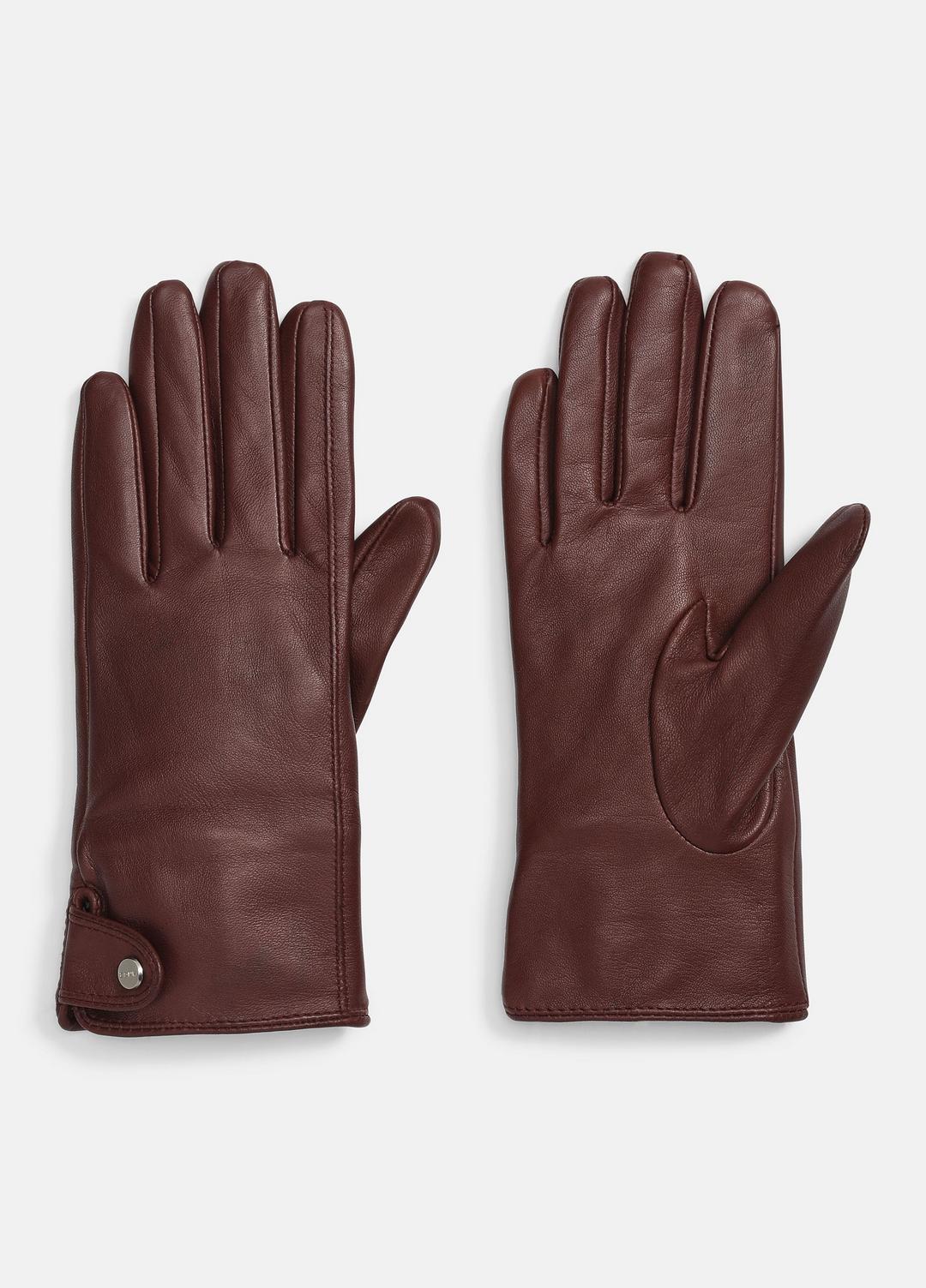 Cashmere-Lined Leather Snap Glove in Gloves | VINCE Women