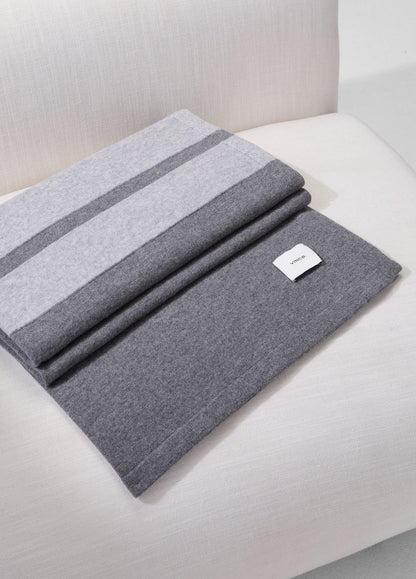 Cashmere Jersey Stripe Throw in Pillows & Blankets | VINCE Women