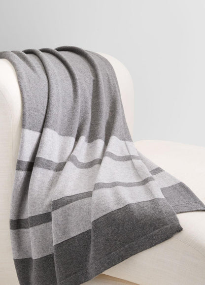 Cashmere Jersey Stripe Throw in Pillows & Blankets | VINCE Women