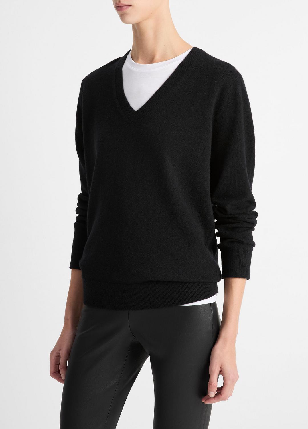 Cashmere Weekend V-Neck Sweater in Vince Products Women | VINCE Women