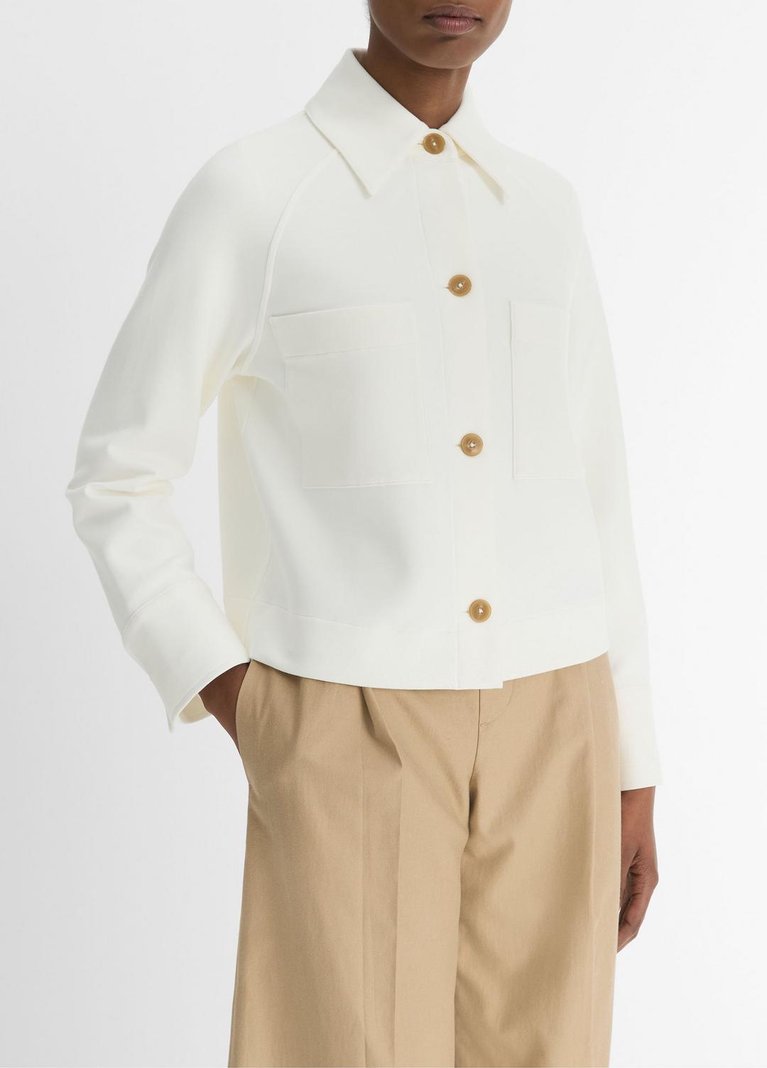 Cotton-Blend Shirt Jacket in Vince Products Women | VINCE Women