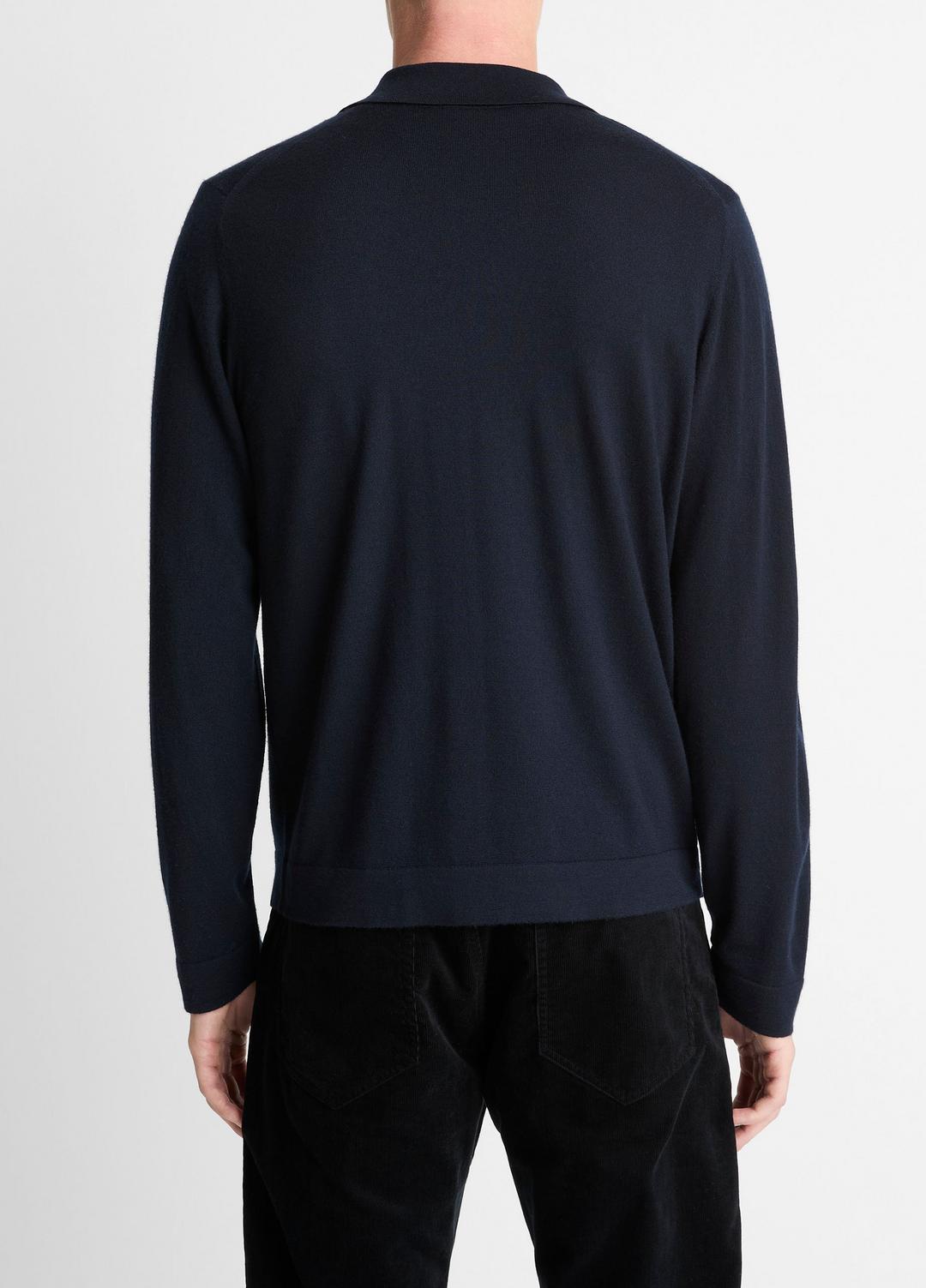 Featherweight Merino Wool-Cashmere Sweater Shirt in Long Sleeve | VINCE Men