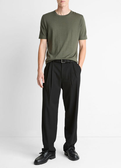 Featherweight Merino Wool-Cashmere Short-Sleeve Sweater in Short Sleeve | VINCE Men