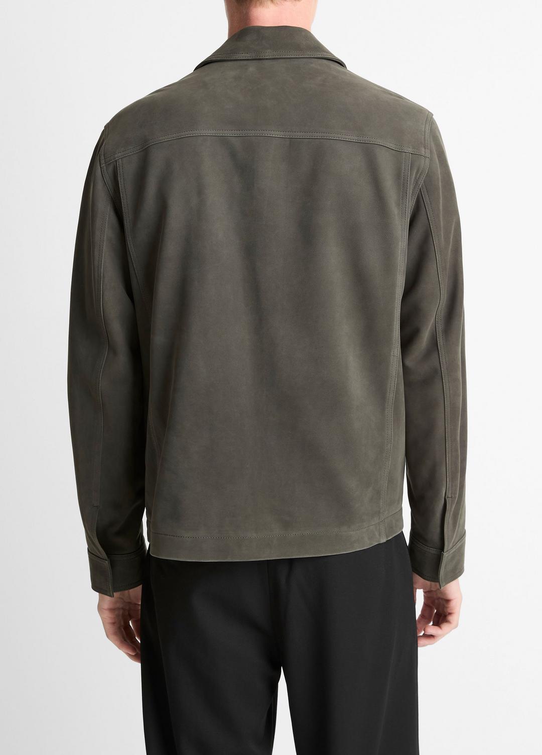 Nubuck Leather Trucker Jacket in Leather Jackets | VINCE Men