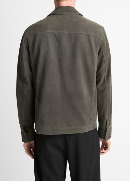 Nubuck Leather Trucker Jacket in Leather Jackets | VINCE Men
