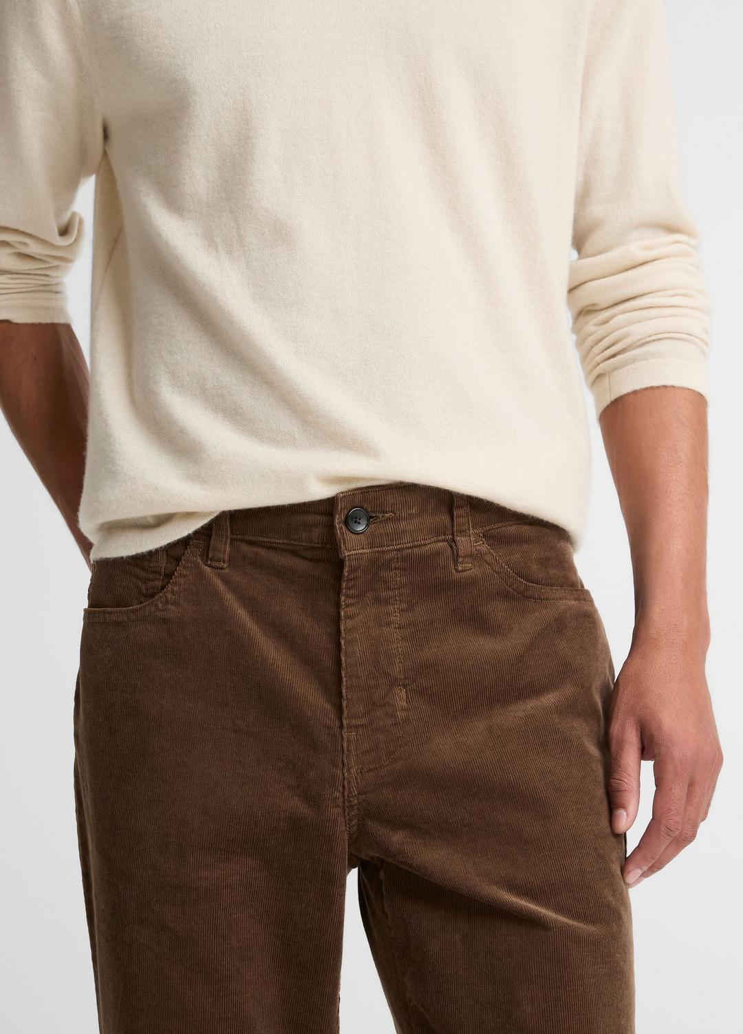 Dylan Slim 5-Pocket Stretch-Cotton Corduroy Pant in Trousers | VINCE Men