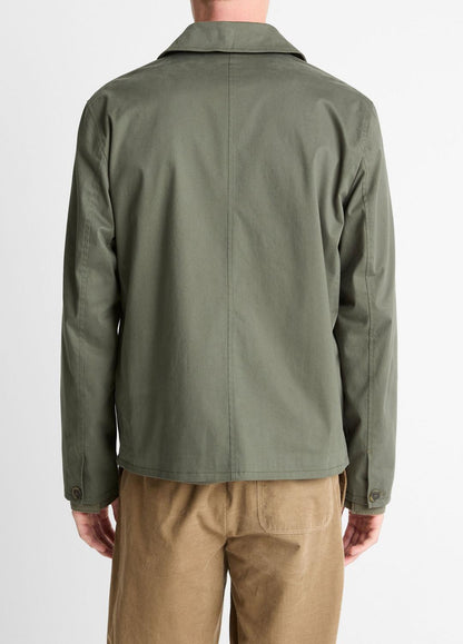 Italian Peached Stretch-Cotton Jacket in Jackets | VINCE Men