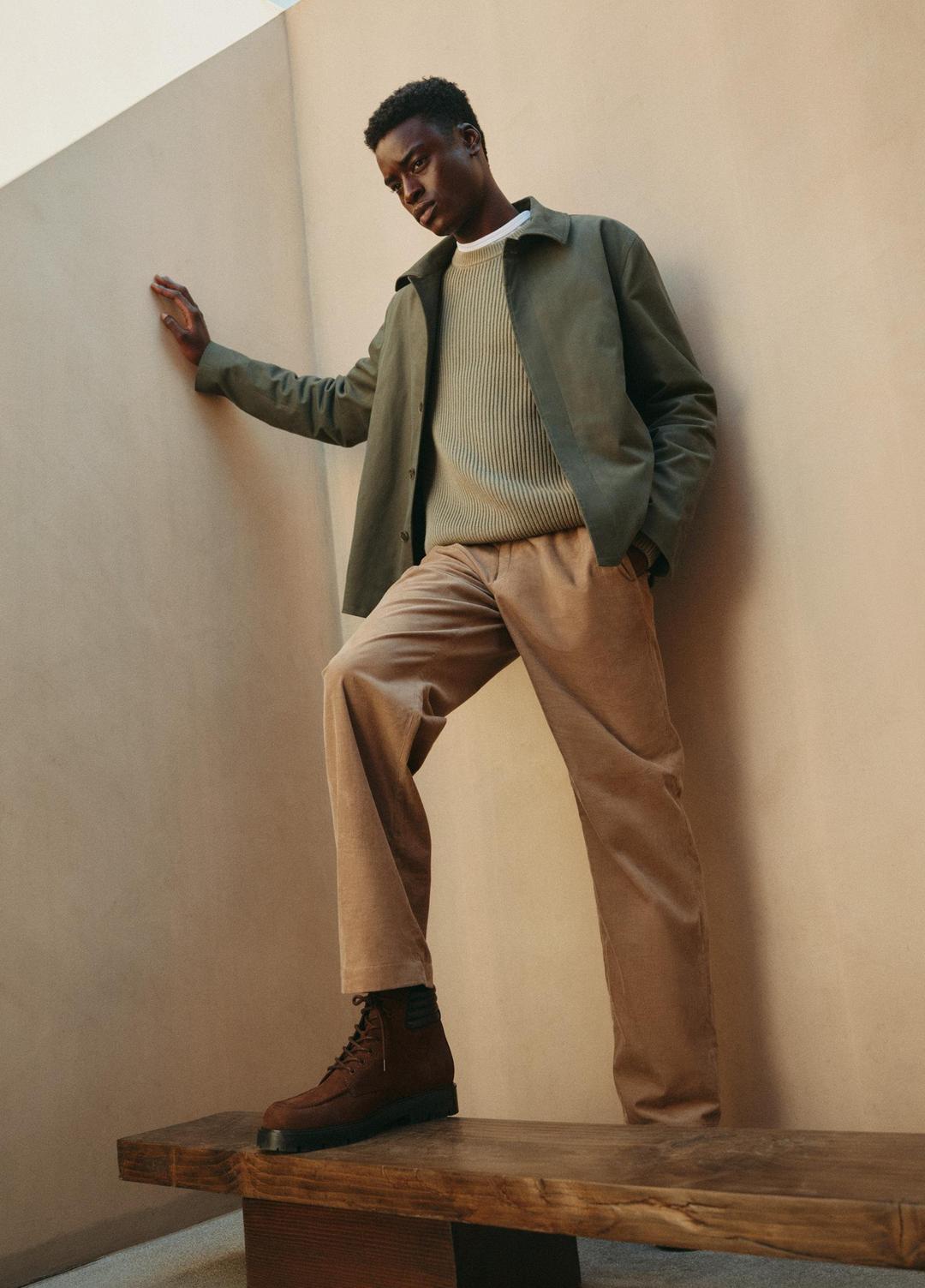 Italian Peached Stretch-Cotton Jacket in Jackets | VINCE Men