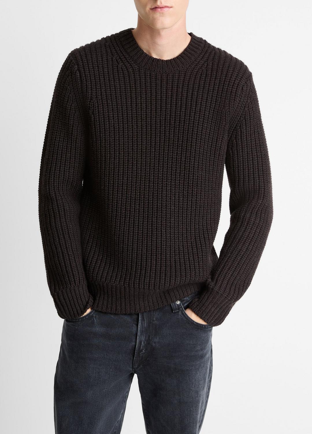 Utility Shaker Merino Wool Sweater in Crew Neck | VINCE Men